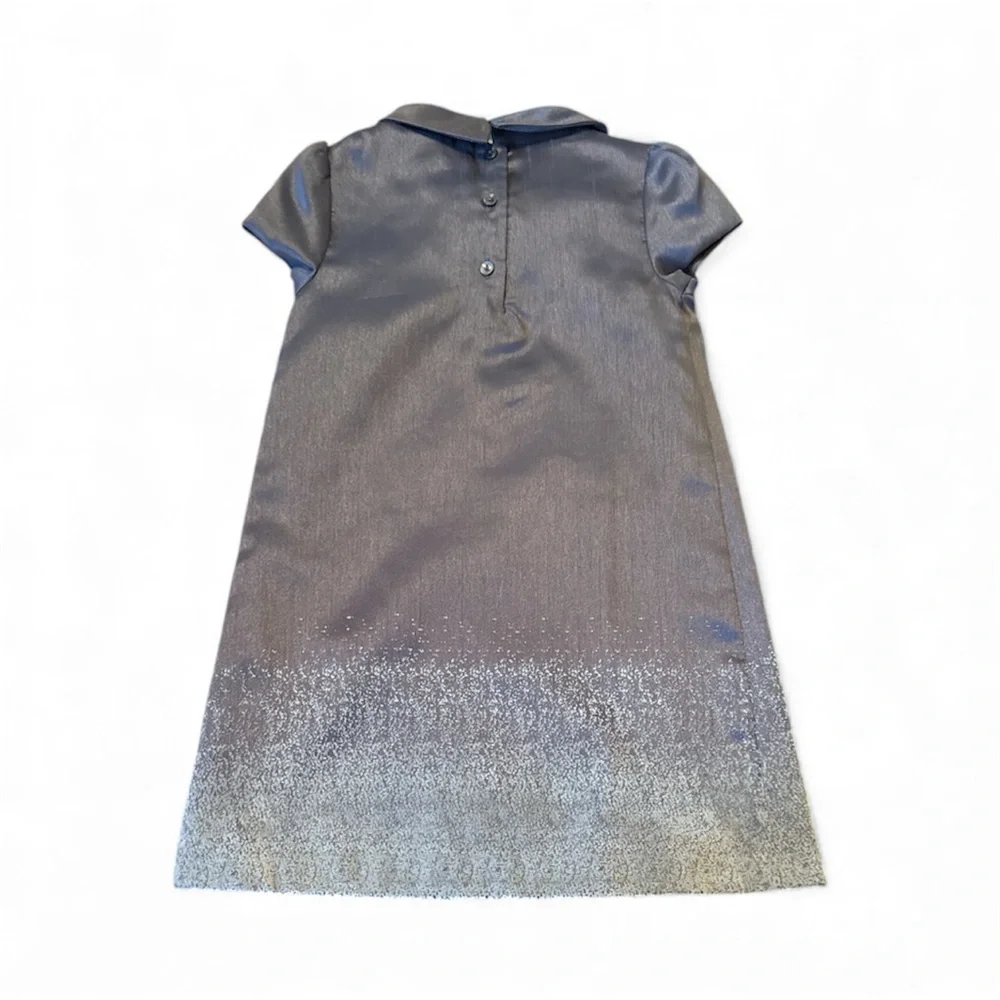 Janie and Jack Elegant Silver Kids Dress